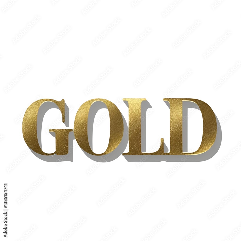 Gold 3D text effect, metallic texture, brushed gold finish Gold 3D text effect, metallic texture, brushed gold finish