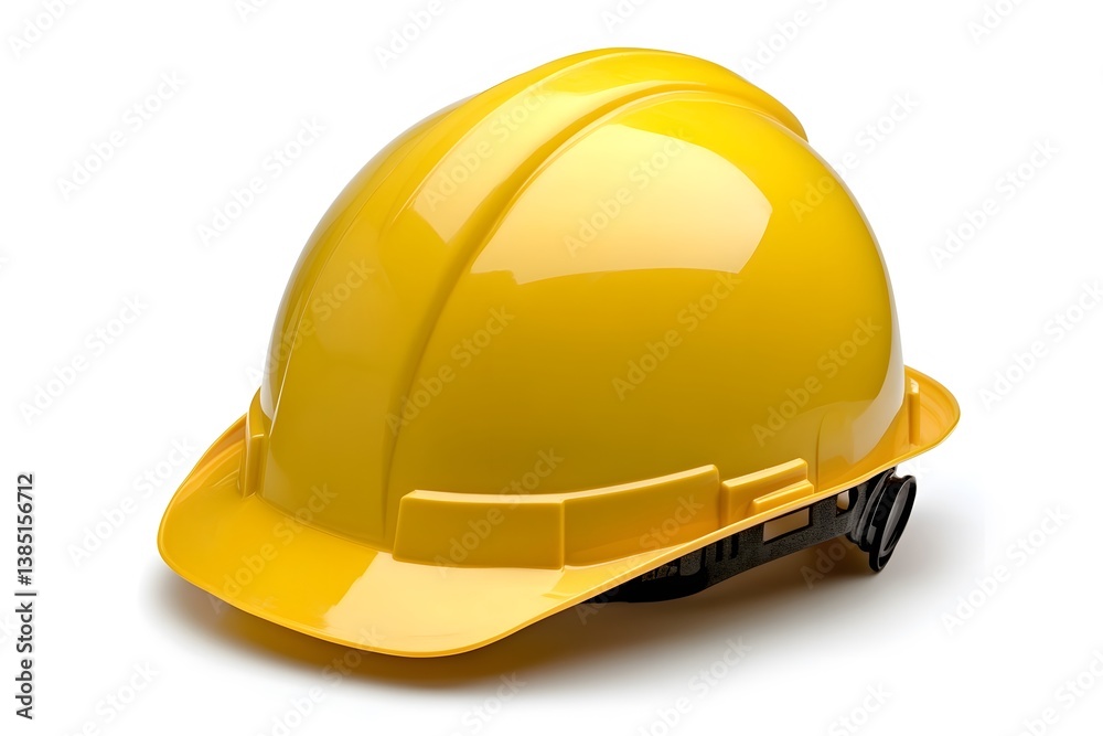 Fototapeta premium Bright Yellow Safety Helmet Construction Hard Hat