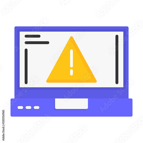 Error Laptop Interface Flat Icon