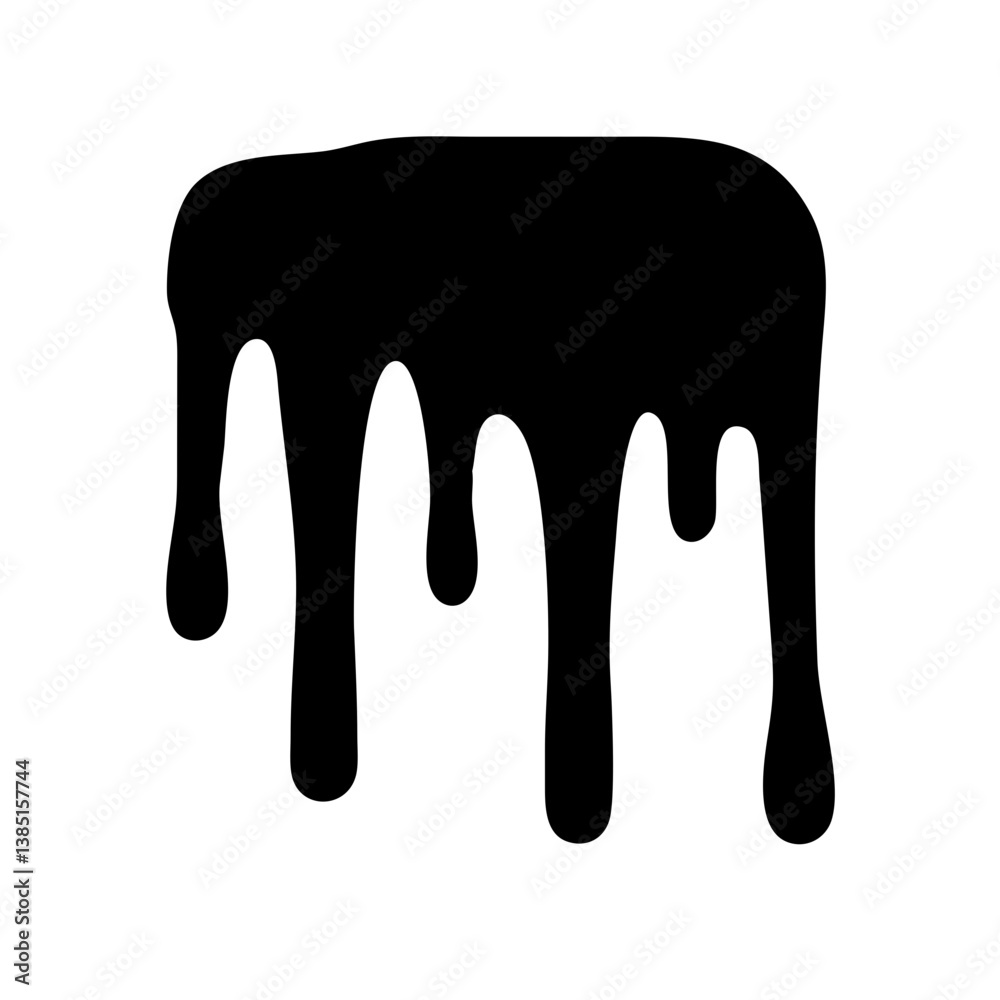 Black dripping ink. Isolated spots of paint Black dripping ink. Isolated spots of paint