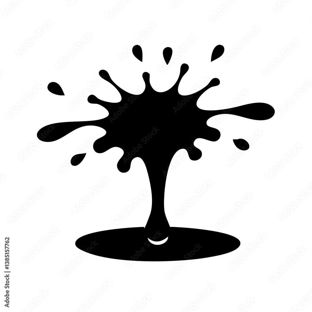 Black dripping ink. Isolated spots of paint Black dripping ink. Isolated spots of paint