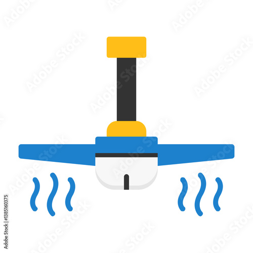 Ceiling fan Vector Flat Style Icon