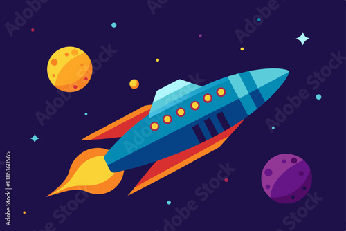 rocket on the moon