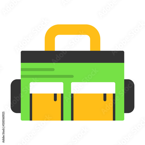 Diaper bag Vector Flat Style Icon