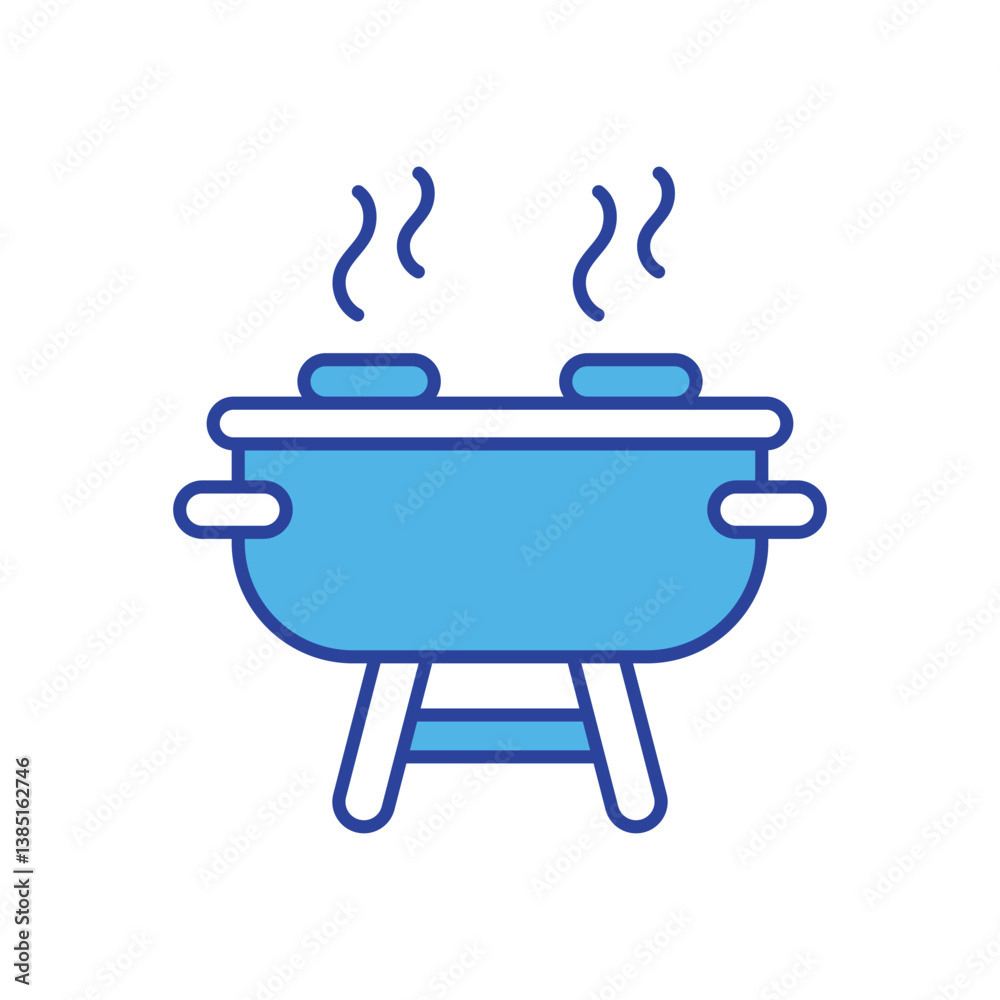 Barbecue icon isolated on a white background. Vector illustration.
