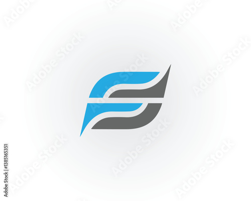 Letter FF creative monogram logo design concept vector template.