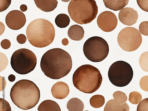 The watercolor dots scatter gracefully, creating a soft artistic charm.