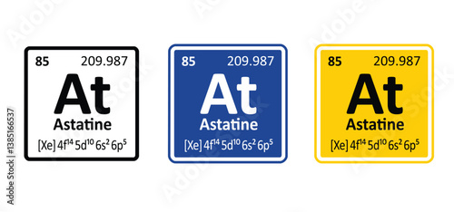 Astatine, is a halogen with atomic number 85, symbol At, is a chemical element. Astatine is a highly radioactive element, its chemical properties are similar to those of iodine. Atomic mass and weight
