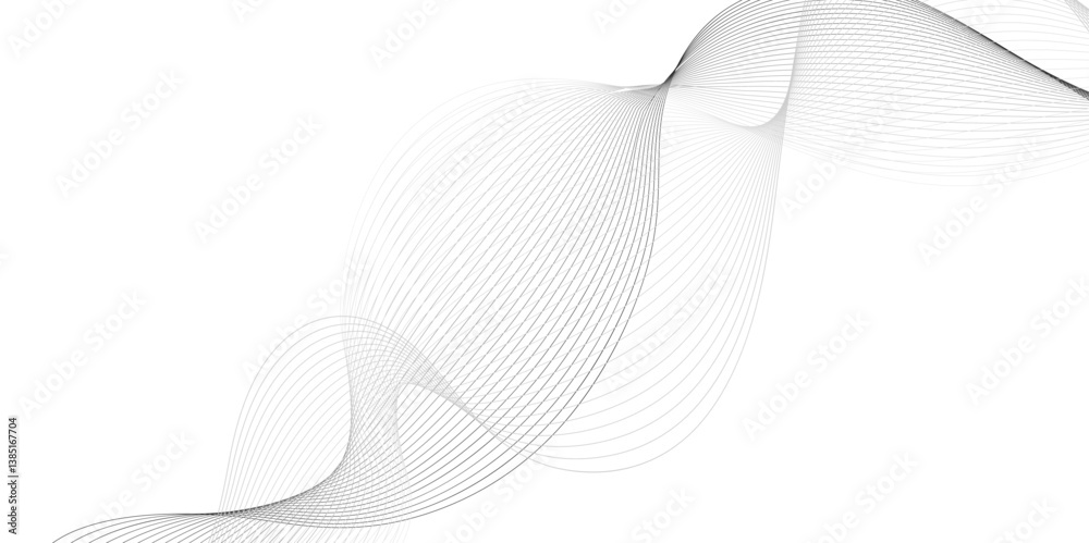 Fototapeta premium Abstract white paper wave background and white wave curve shiny lines banner background design. White wave modern abstract background design. space style. 
