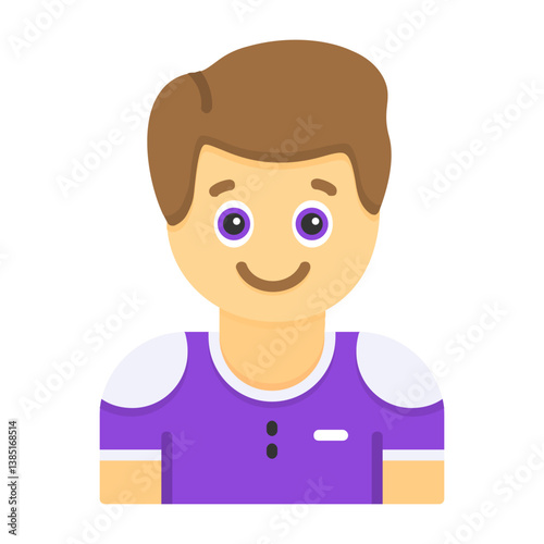 Eager Flat Style Emotion Icon
