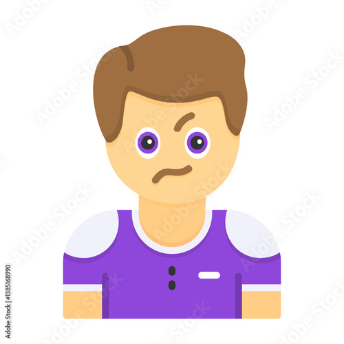 Irritation Flat Style Emotion Icon