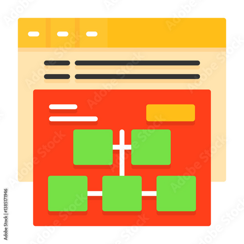Sitemap Flat Style Icon