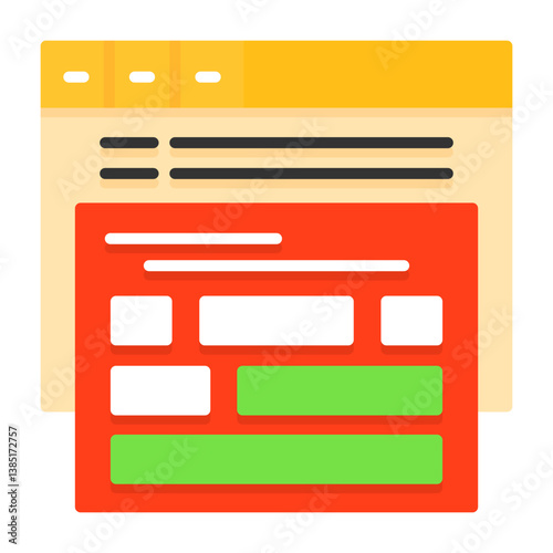 Ad group Flat Style Icon