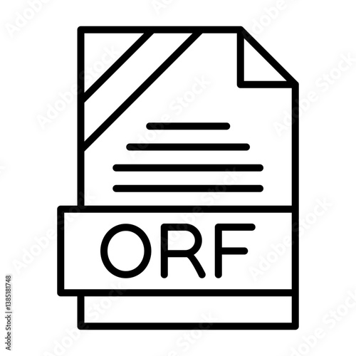 ORF File Format Outline Icon