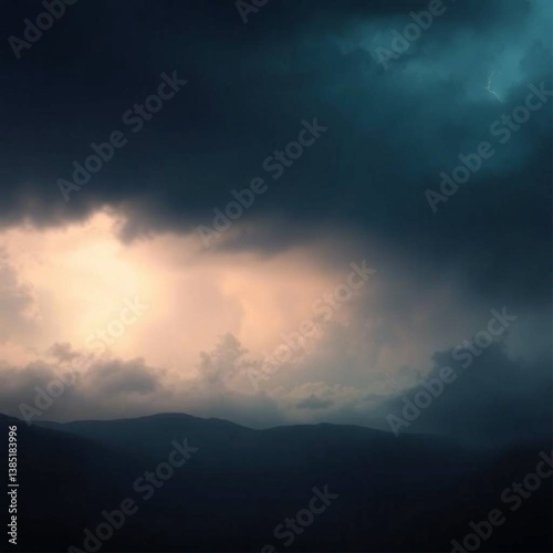 sunset in the mountains