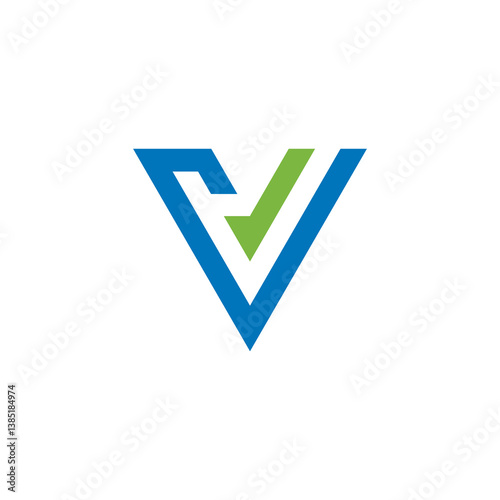 Free Download Abstract Triangle Letter V Logo design vector template isolated on white background - GFXLoad