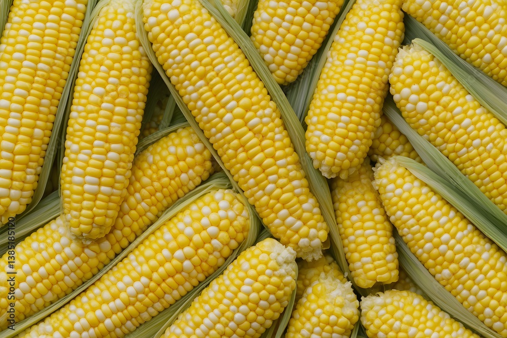 Fresh Yellow Corn Cob Closeup Background Texture Fresh Yellow Corn Cob Closeup Background Texture