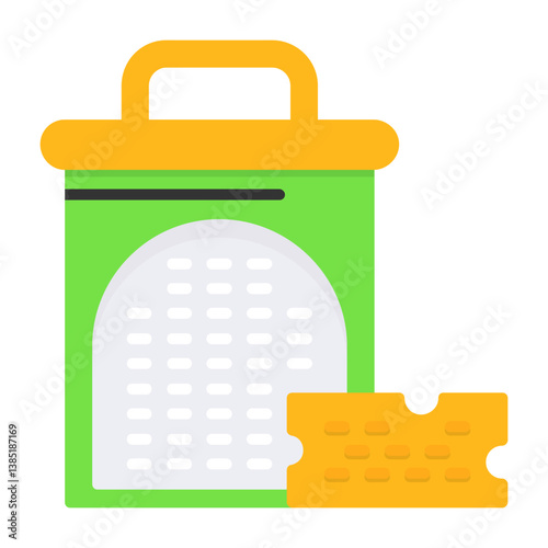 Cheese grater Flat Style Icon 