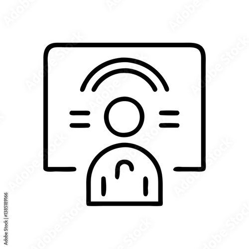 aadhaar icon flat vector