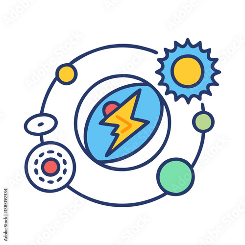  Stylish Cosmic Energy Icon for Science