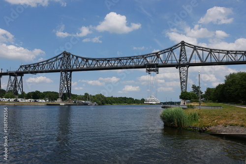 Obraz na płótnie Eisenbahnhochbrücke in Rendsburg w salonie