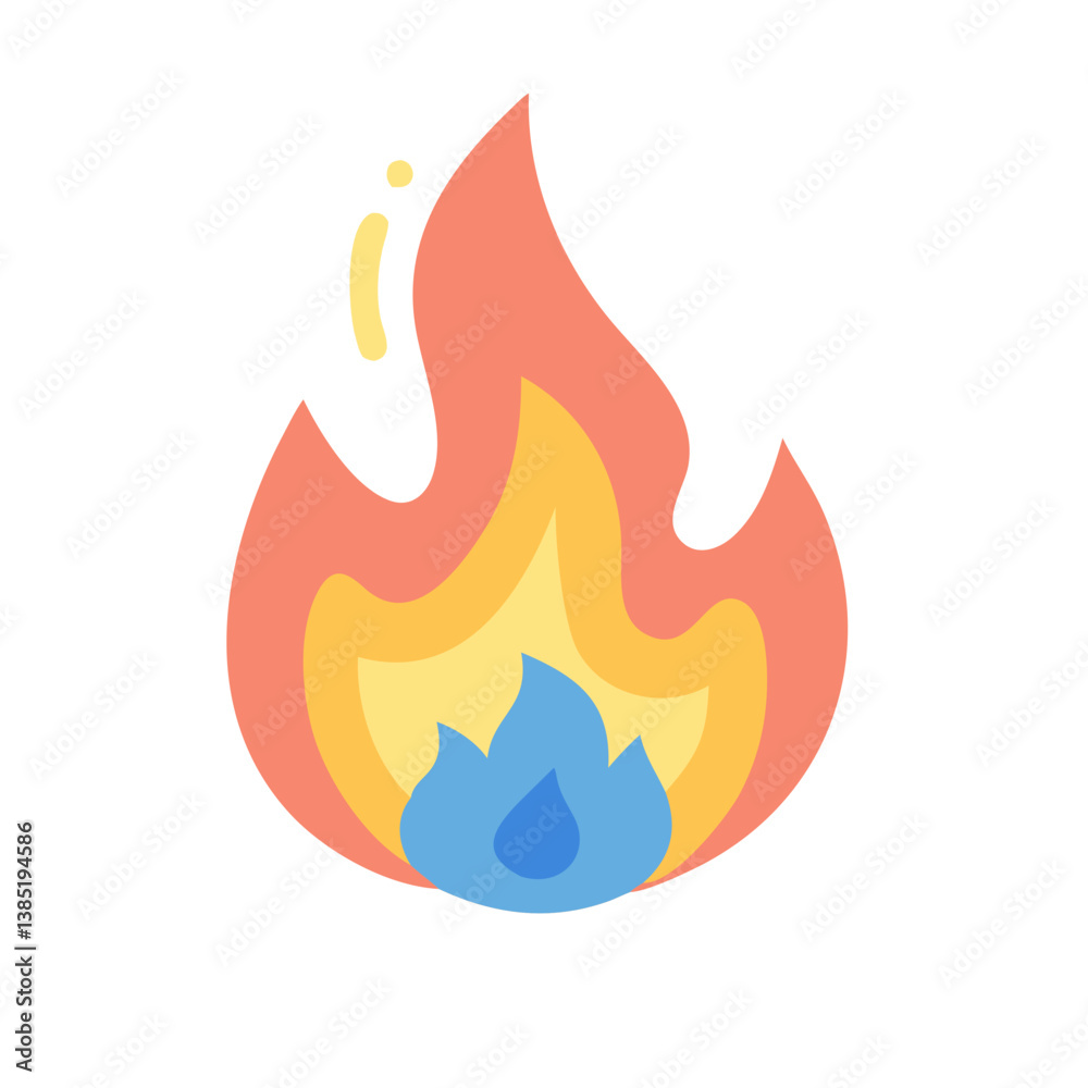 Fototapeta premium Icon of Elemental Fire for Magical Arts