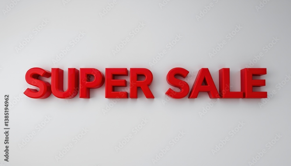 Super Sale Red Text on White Background Super Sale Red Text on White Background
