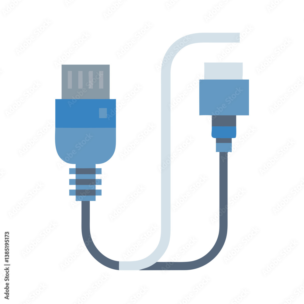 Stylish Ethernet Cable Icon for Networking Stylish Ethernet Cable Icon for Networking