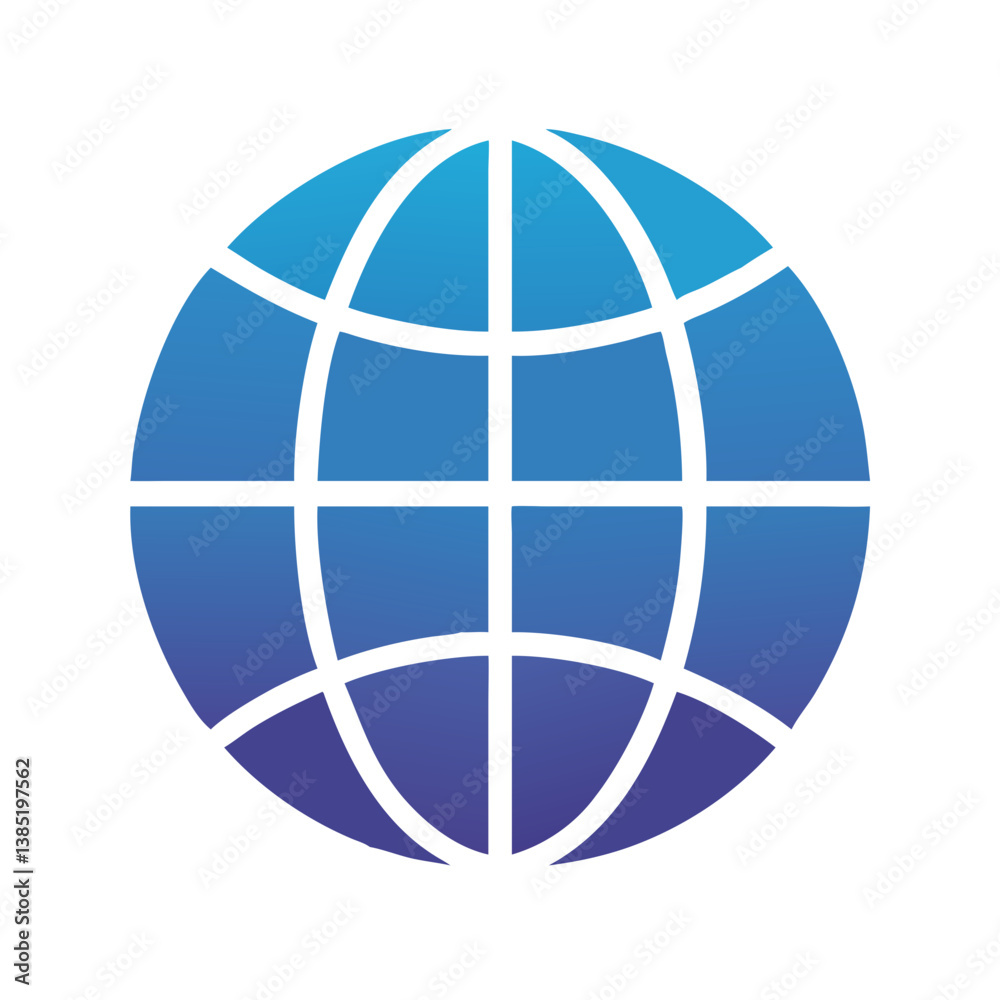 Stylish Globe Icon for Education Stylish Globe Icon for Education