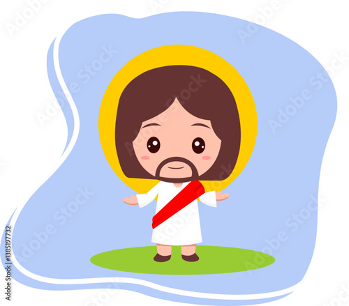 cute jesus illustration