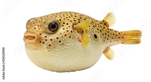 Canvas Print Isolated Puffer Fish Ocean Creature