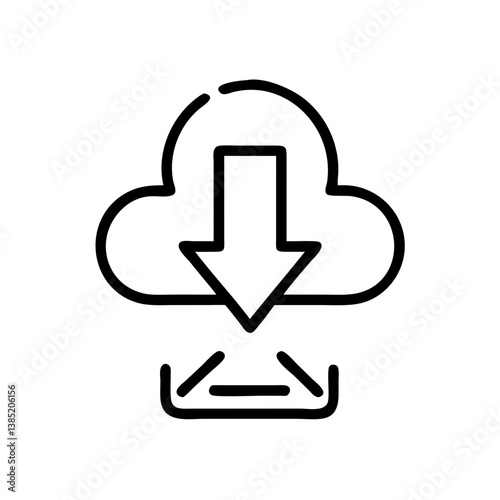 download icon flat vector