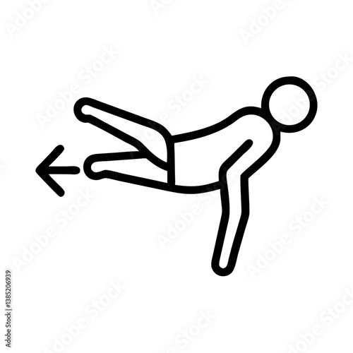 exercise technique icon flat vector