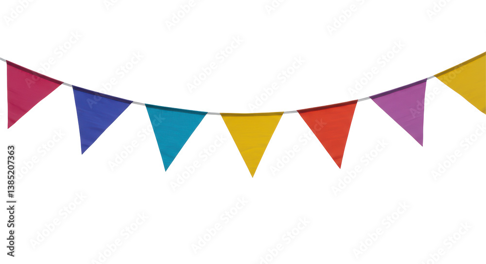 Isolated Festive Colorful Pennant Banner Isolated Festive Colorful Pennant Banner