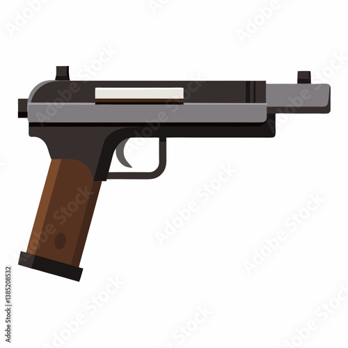 A firearm displayed against a plain white background, emphasizing its shape and design.