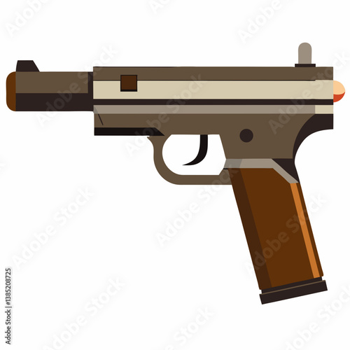 A firearm displayed against a plain white background, emphasizing its shape and design.