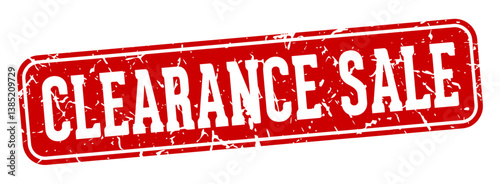 clearance sale rectangular sign. clearance sale stamp