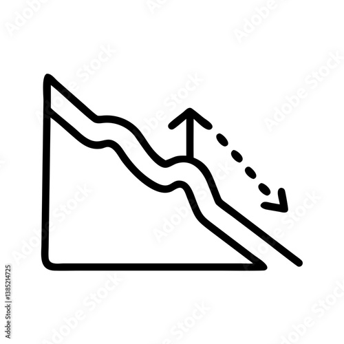 incline flat vector