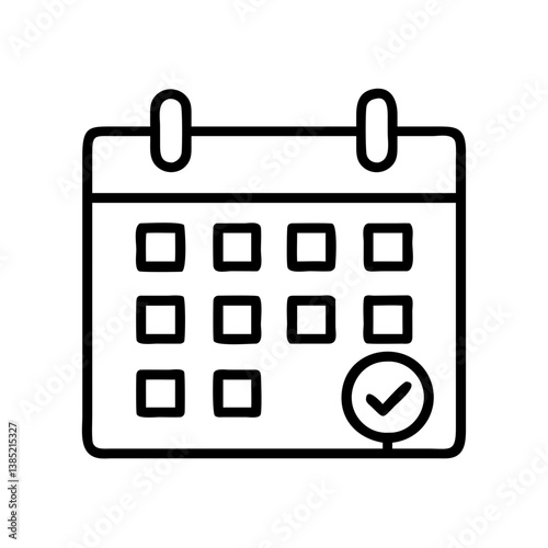 Calendar appointment schedule date event planning reminder icon vector illustration design element