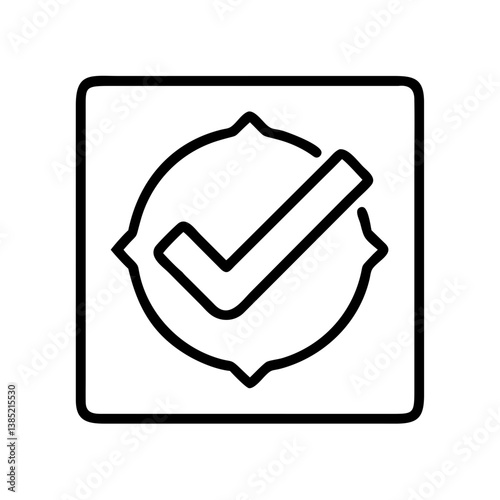 Check mark icon vector illustration symbol for success approval and verification design element  char