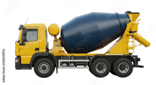 Obraz na płótnie Isolated Concrete Mixer Truck