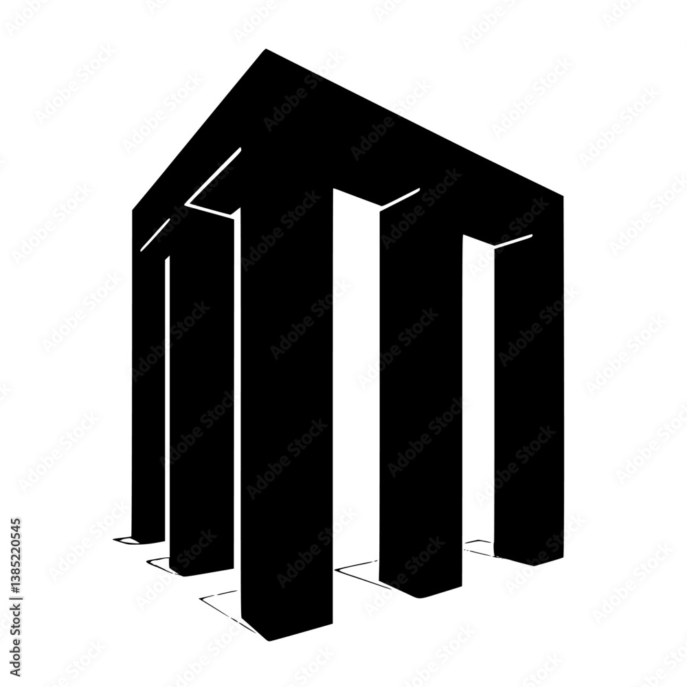 Geometric Black and White Architectural Abstraction Geometric Black and White Architectural Abstraction