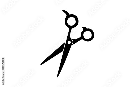 シンプルなハサミのイラスト　ベクター　黒
