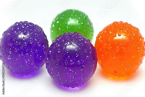 Colorful, textured spheres photo