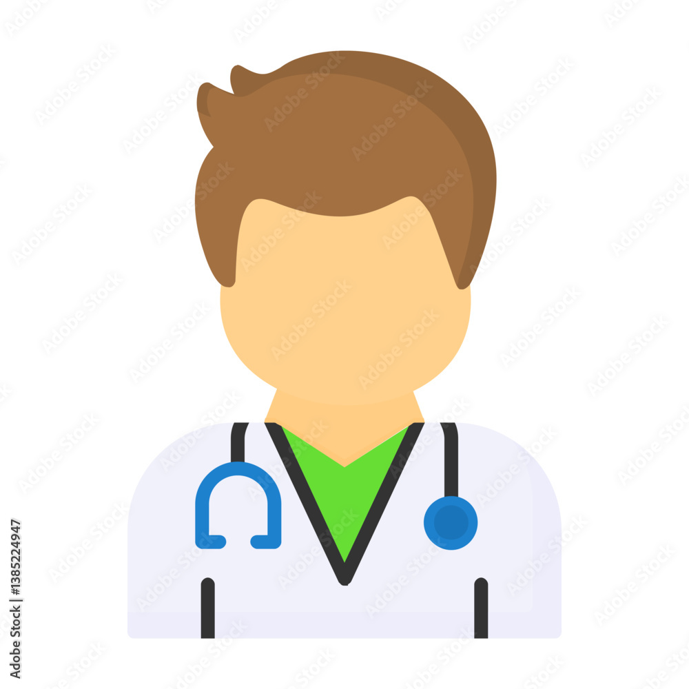 Fototapeta premium Doctor Flat Style Icon