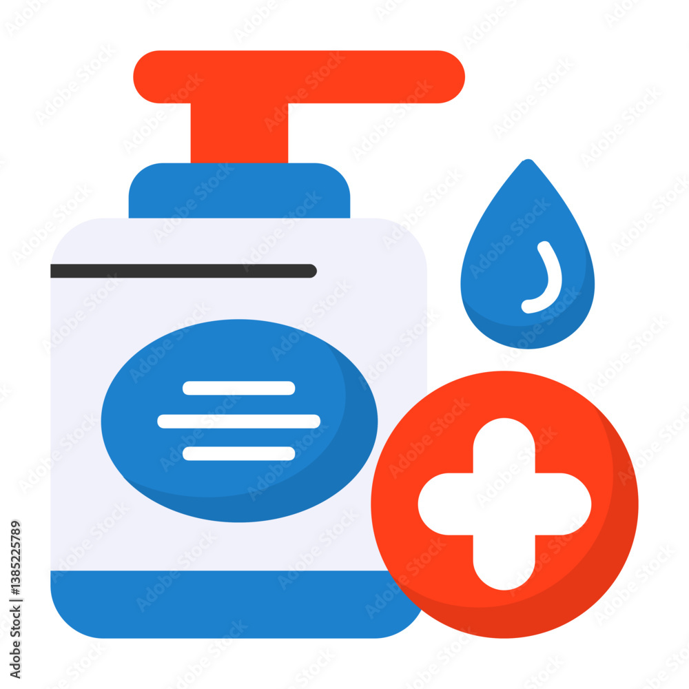 Obraz premium Sanitizer Flat Style Icon