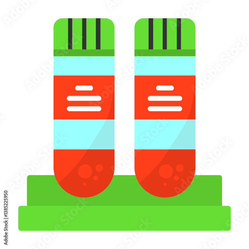 Test tube Flat Style Icon