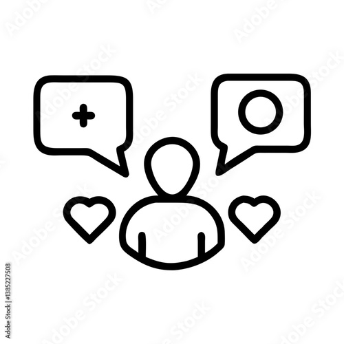 social media icon flat vector
