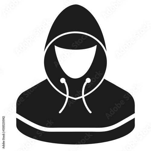 Anonymous Person Icon Hooded Figure Silhouette