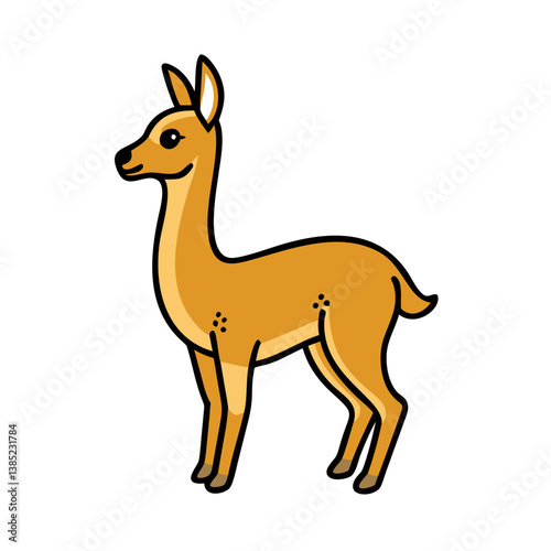 Cartoon deer illustration for kids coloring pages and educational resources animal drawing vector art 100 char